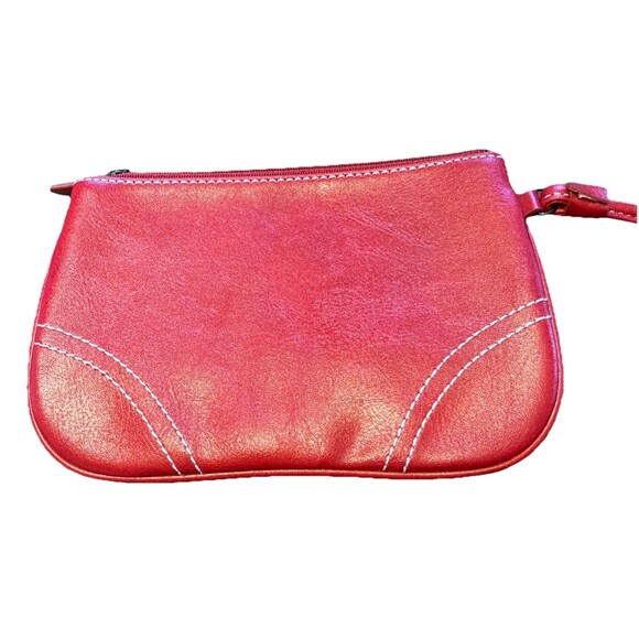 Franklin Covey Laptop Bag 16” Wide 33352.117 Three Sect Wallet Maroon Leather - Picture 2 of 11